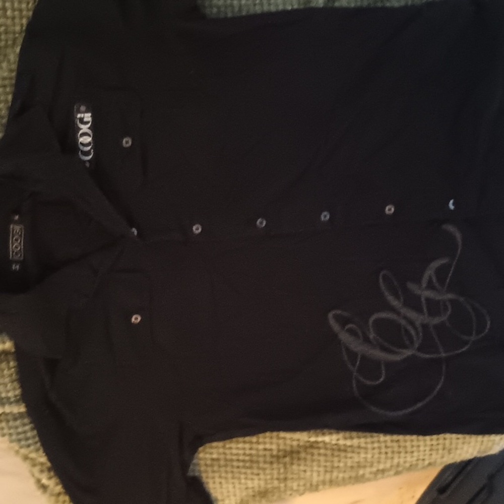 COOGI Black Button Up Shirt